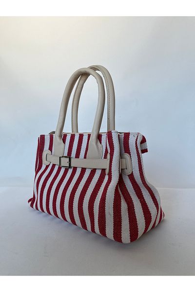 melecco Large Wide Straw Model - Multi-Colored Beach and Daily Hand and Shoulder Bag, Women's Gift Bag