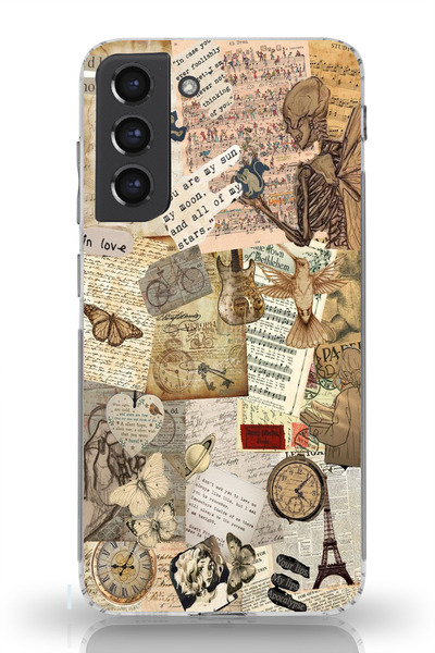 moonset Vintage Design Printed Transparent Phone Case for Samsung Galaxy S21 ...