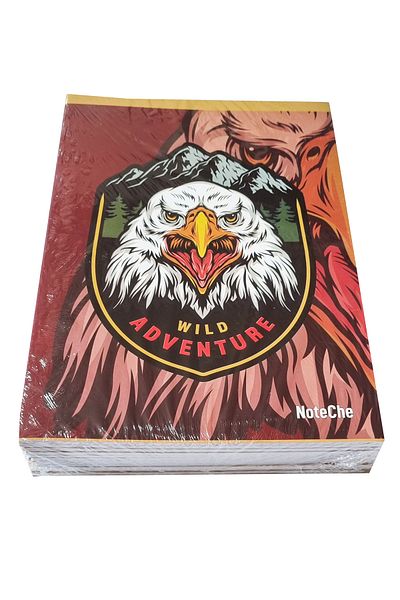 Modellino A4 în carouri 40 de coli Çetinkaya Wild Adventure - 12 caiete de școală