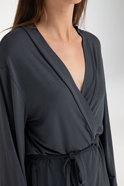 SHEISMONO Ultra Soft Zoe Kimono Smoked