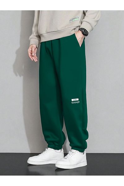 Mythologie High Waist Nefti Green Printed Jogger Sweatpants - Rubber Leg Winter