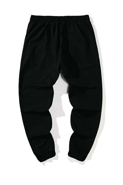Mythologie Los Angeles USA Sweatpants Jogger - Black Printed Elastic Leg High Waist Winter