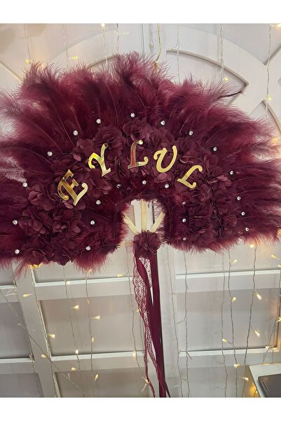 Yelpazem bordo Gelin Yelpazesi, Bekarlığa Veda Partisi, Bride To Be, Nedime, ...