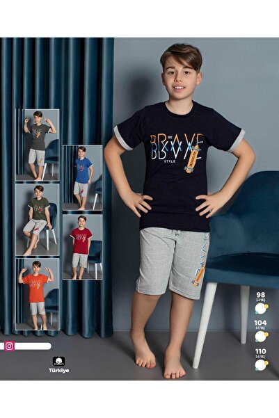 İpek Erkek Çocuk Kısa Kol Şortlu Pijama Takımı