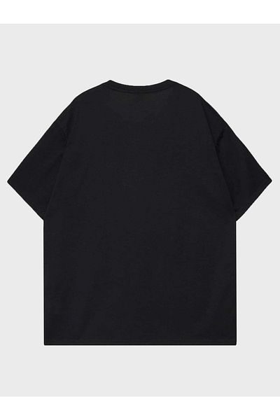 Mythologie Μπλουζάκι Freedom - Μαύρο, εμπριμέ, Oversize, Crew Neck, Κοντό μανίκι