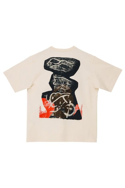 Nors Μπλουζάκι Stones Of Prey Oversize - Μοτίβο με κόκαλα