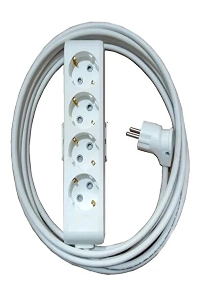 VİKO Multi-let 4'lü 9 Metre Topraklı Çocuk Korumalı Grup Priz (3x2.5 TTR TAM BAKIR KALIN KABLOLU)