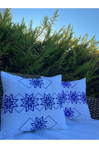 MSS ATALIER etamin elde işlemeli kanaviçe etnik desen,ev, salon,balkon,bahçe ...