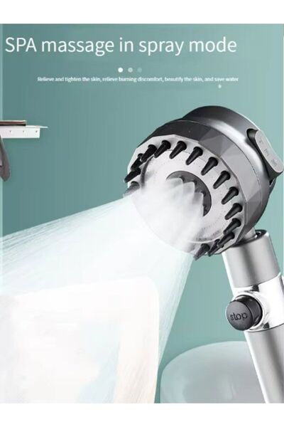 Easy Duş Başlığı 3 Farklı Mod Masajlı Başlık Silikon Hortum ve Tutacak Set Şeklinde