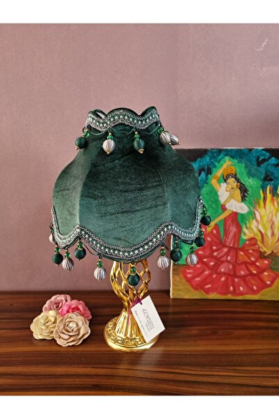 Armubu - İki Adet Kadife Kaplı El Yapımı ABAJUR