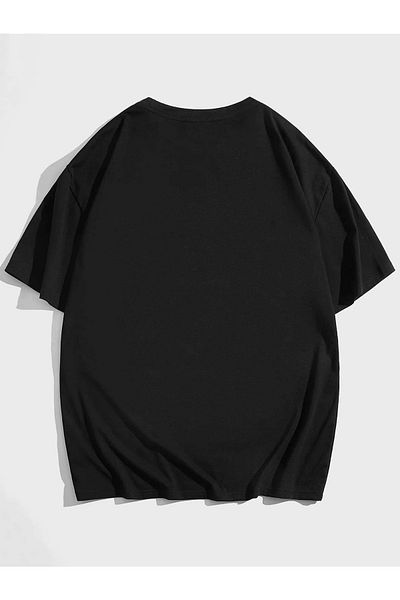 Mythologie Μπλουζάκι Serpent - Μαύρο, εμπριμέ, Oversize, Crew Neck, Κοντό μανίκι