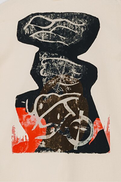 Nors Μπλουζάκι Stones Of Prey Oversize - Μοτίβο με κόκαλα