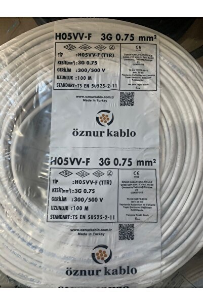 ÖZNUR 3*0.75 ttr öznur kablo 100 metre