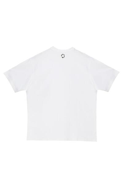 Nors Λευκό μπλουζάκι με λογότυπο Tribal Oversize