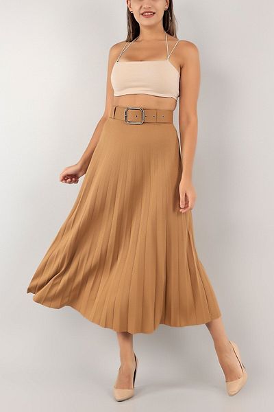 moda bizimle Плисирана пола с колан