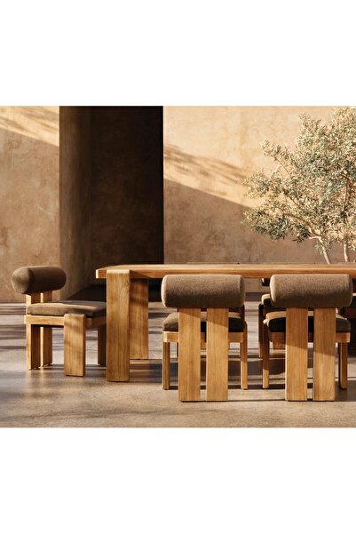 Latanwood Astrid Ahşap Bahçe Yemek Masası