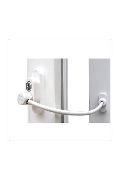 Penkid White PVC Window Safety Child Security Lock With Steel Rope
