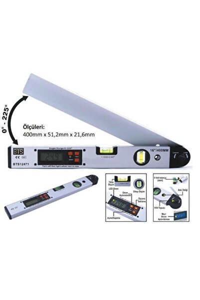 Genel Markalar Bts 12471 Dijital Açı Ölçerli Su Terazisi 40 Cm