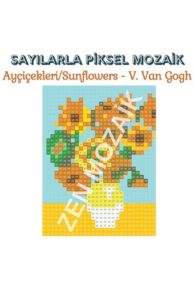 Zen Mozaik DIY Set - Pixel Mosaic with Numbers, Artistic Mosaic Series