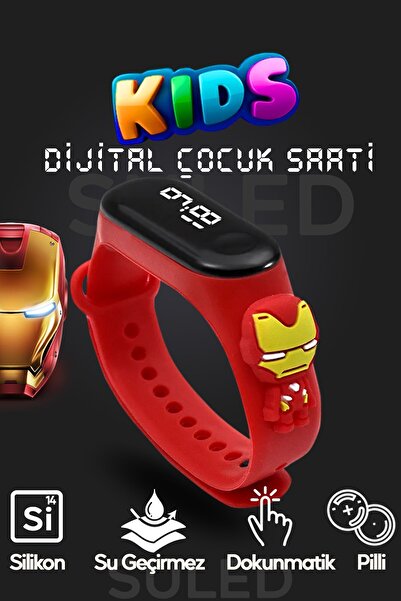 SULED Akıllı Çocuk Kol Saati Güvenli Led Su Geçirmez Silikon Dokunmatik Süper...