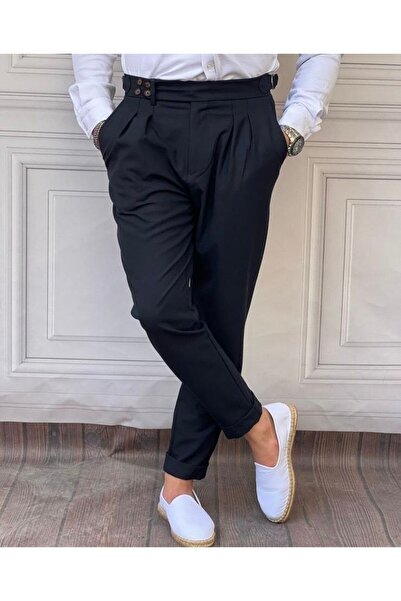 MODEFENDİ Dört düğme pileli kumaş pantolon