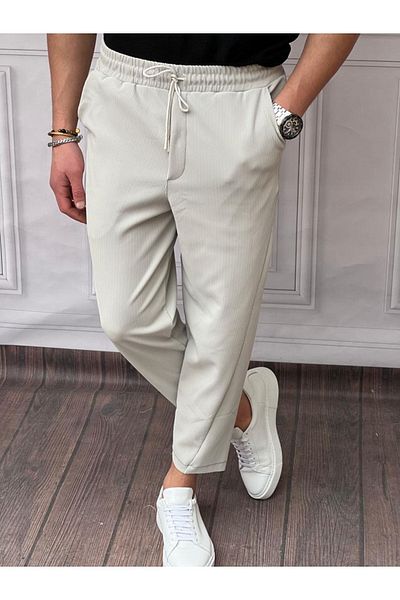 MODEFENDİ Roving Pattern - Asymmetrical Leg Black Jogger Pants (Wide Fit)