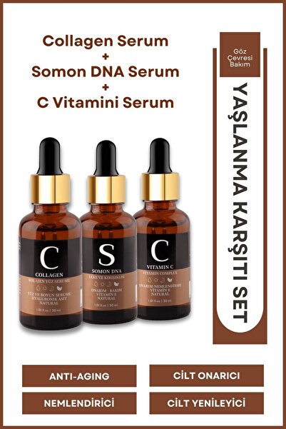 For You Gold Collegen & Somon Dna & C Vitamini Cilt Bakım Serum Seti(avantajl...