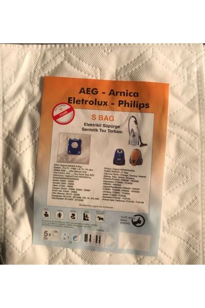 Otempazarlama Sac de praf sintetic pentru aspirator Philips Venice 5 piese