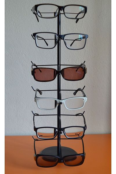 filamento Glasses Stand Organizer 6 Pieces Black