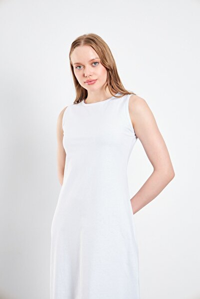 CrazyShopping Set of 2 - Long Sleeveless Dress, Lined Underwear and Underskirt Petticoat