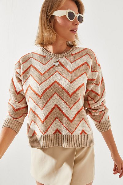 Bianco Lucci Jacquard-Pullover für Damen - 20246207