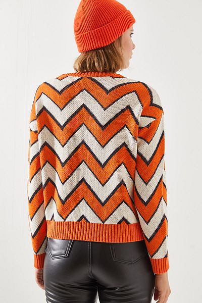 Bianco Lucci Jacquard Women's Sweater - 20246207