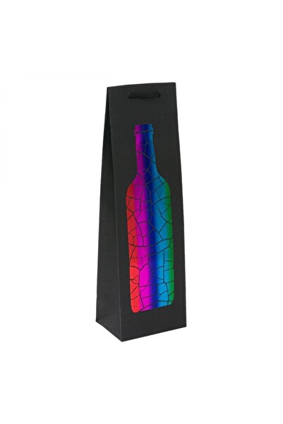 PERRA Siyah Şarap Desenli Hediye Çantası Özel