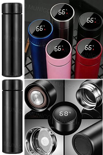 Munico 2 Adet Paslanmaz Çelik Seyahat Kahve Kupa Çay Kupa Termos Pro Isı Yalı...