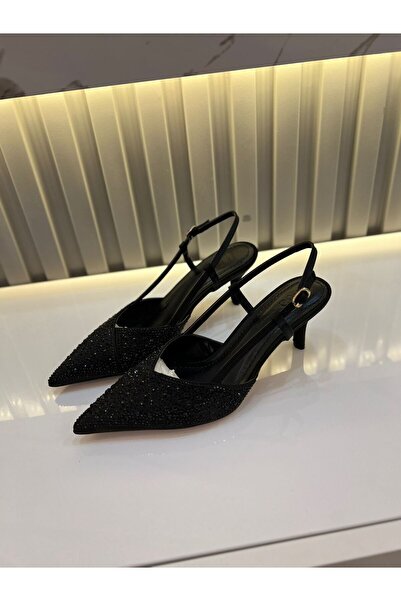 M&B Дамски обувки с каменен ток 5 см