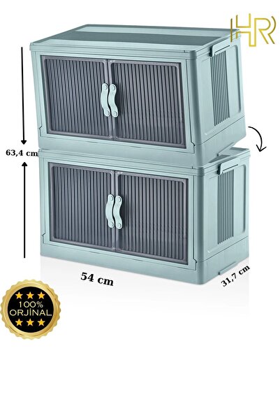 HRPAK 2 Li Özel Set Çok Amaçlı Kapaklı Portatif Istiflenebilir Organizer Dolap