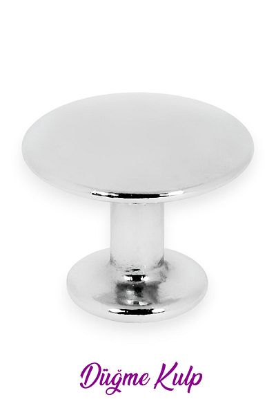 Badem10 Mobilier Dulap cu sertar de bucătărie - Mâner circular din metal cromat, mâner de capac și mânere