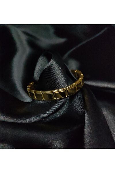 Gracee Italian Nomi Gold Color Unwritten Charm Steel Bracelet