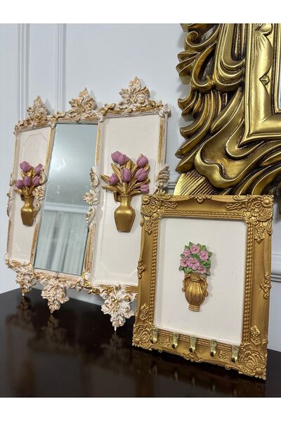 busraconcept Özel el yapımı tablo ve anahtarlık 4 lü set
