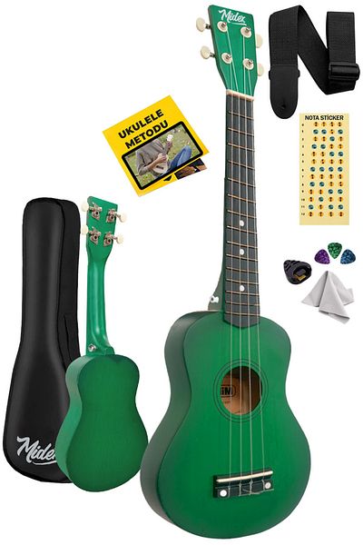 Midex Green Concert Ukulele Ukx-233gr - Old Bag Method Panda