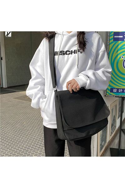 Gofeel Messenger Bag Unisex Large Internal Volume - Black