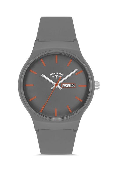 Aqua Di Polo 1987 ساعة يد سيليكون رمادية للجنسين APWR 031814