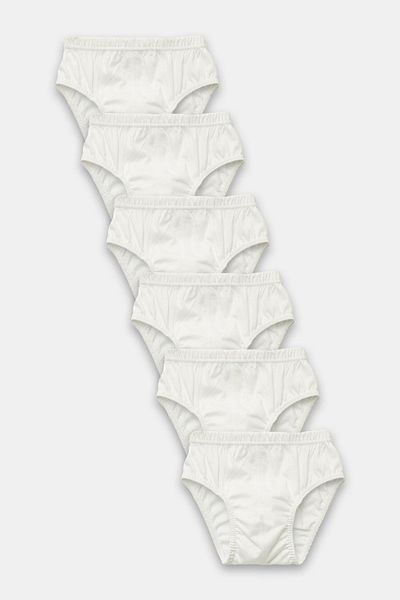 natuline Boy's White Organic Cotton Combed Cotton Panties 6 Pack 2501