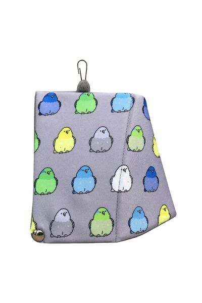 Kuşarkadaşım Gray Forpus Parrot Sleeping Swing Wind Breaking Tent Swing