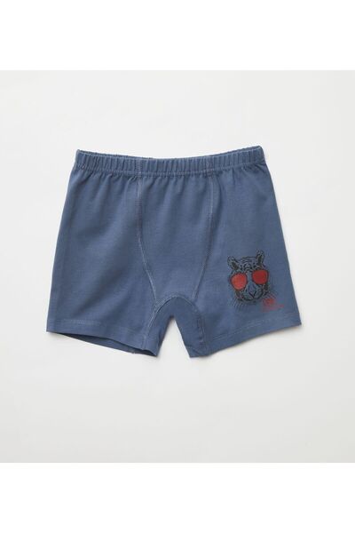 natuline Αγορίστικο Βαμβακερό Λάικρα Μπόξερ 4'l Cool Tıger Λάικρα 3504-4