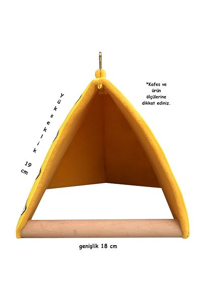 Kuşarkadaşım Kour & Kayak Parrot Sleeping Swing Wind-Breaking Tent Swing Yellow