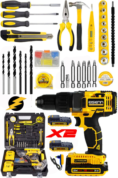 Eisenn Alman 328 Vf 20 Ah Darbeli Yellow Yeni Nesil Komple Set Hediyeli Akülü...