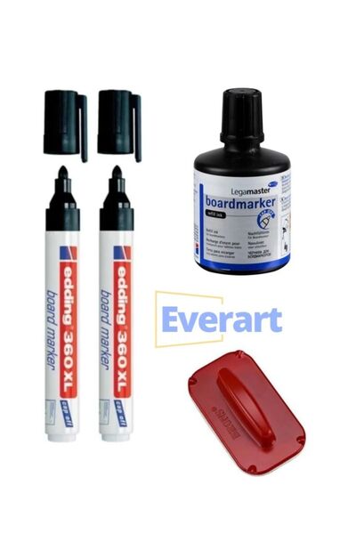 everart Edding 360XL tahta kalemi everart tahta silgisi legamaster 100 ml mür...