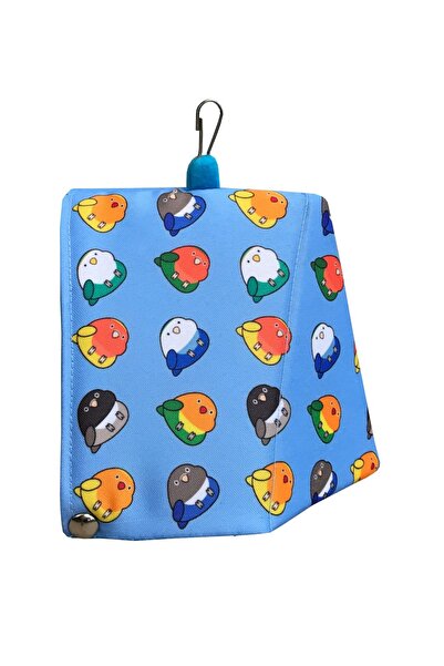 Kuşarkadaşım Sevda & Lovebird Blue Sleeping Swing Wind-Breaking Tent Swing