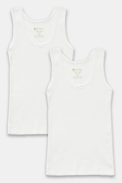 natuline Girl's Organic Cotton Camisole 2 Pack Undershirt